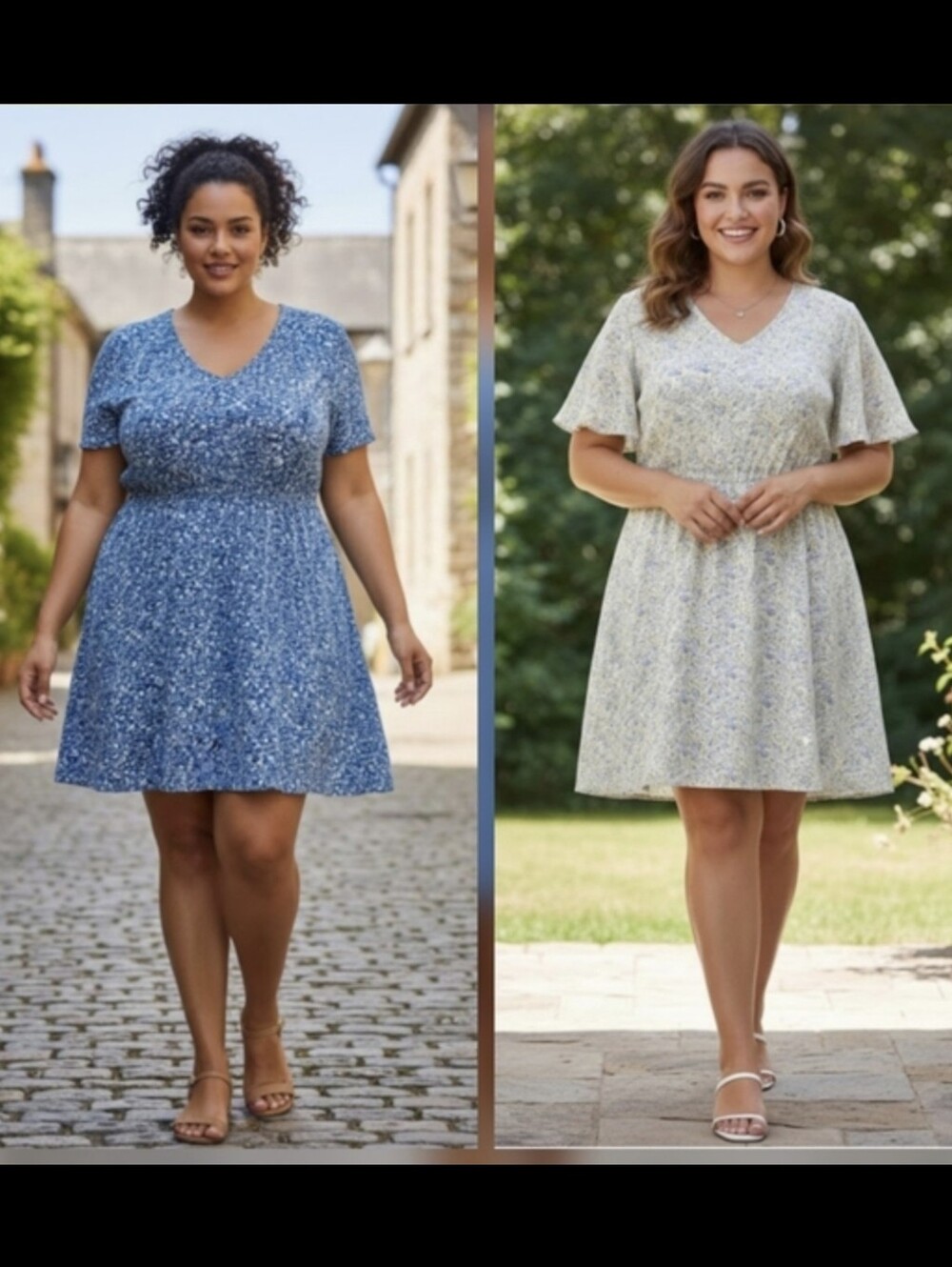 Bundle Of Two Floral Mini Dress - Cottagecore / Boho Style- Size 2X